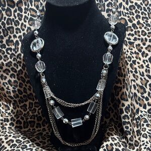 Chic Silver Multi-Layer Necklace